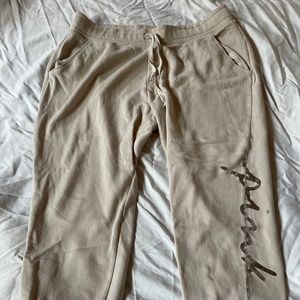 Cream/Tan Victoria's Secret PINK Lounge Jogger
